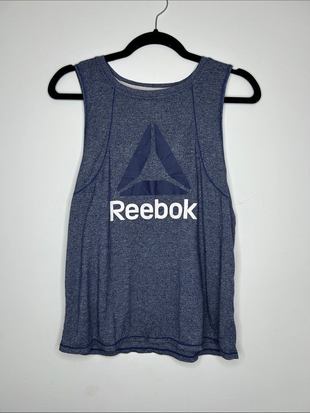 Reebok Blue Muscle Graphic Tank Top Size Medium